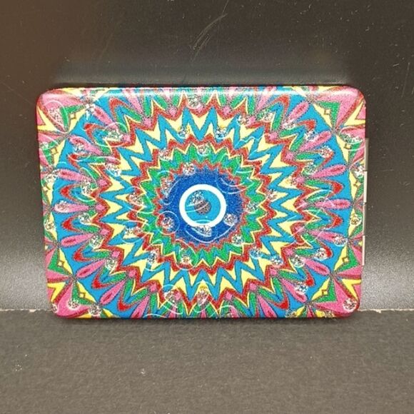 EVIL Eye of protection compact mirror case travel mandala looking glass - Picture 1 of 5